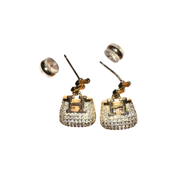 Luxury Hermes Style Earrings and Bangle/Bracelet set. Excellent Condition! - Picture 2 of 15